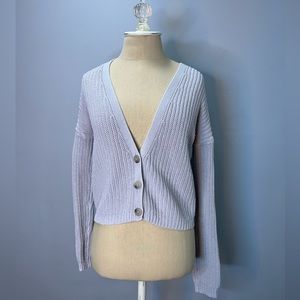 Old Navy Grey Chunky Crop Cardigan